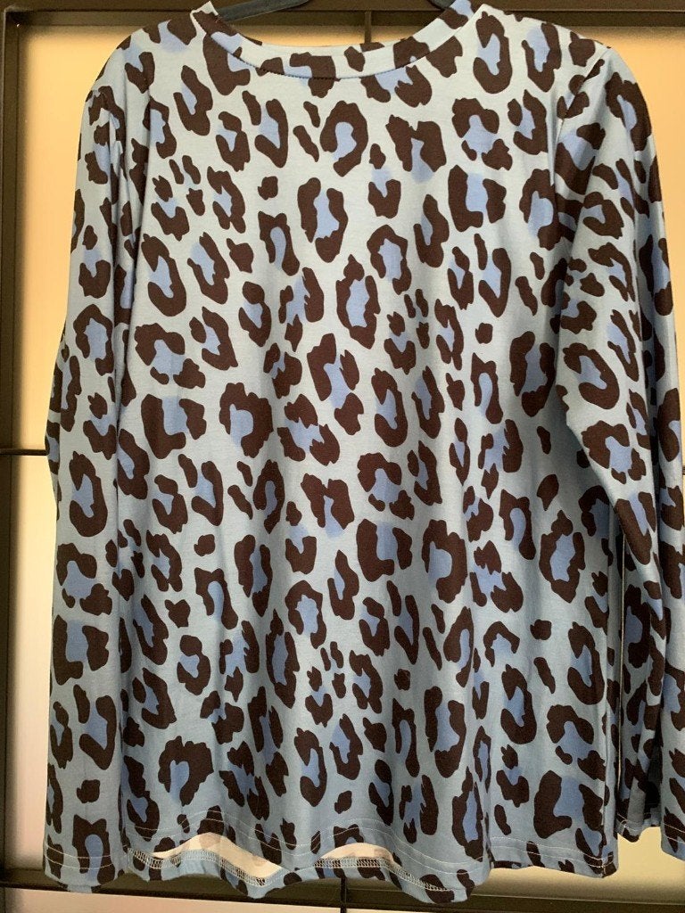 Nieuwe t-shirt met tijgerprint Maat: Large, Blauw, Maat 42/44 (L), Nieuw, Ophalen of Verzenden