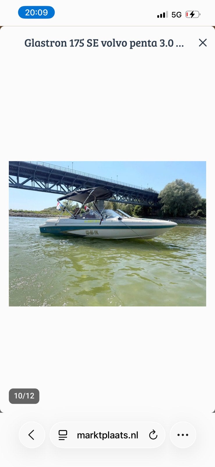 Glastron speedboot bowrider met trailer, Ophalen, Zo goed als nieuw