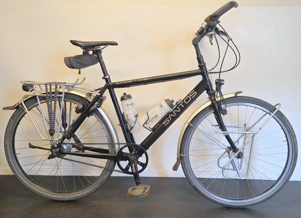 SANTOS Travelmaster 2.8 Alu Rohloff met Gates belt, Fietsen en Brommers, Overige merken, Velgrem, Ophalen of Verzenden, Zo goed als nieuw