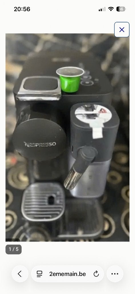 Machine cafe Nedpresso De Longhi, Ophalen, Zo goed als nieuw, Combi, Koffiepads en cups