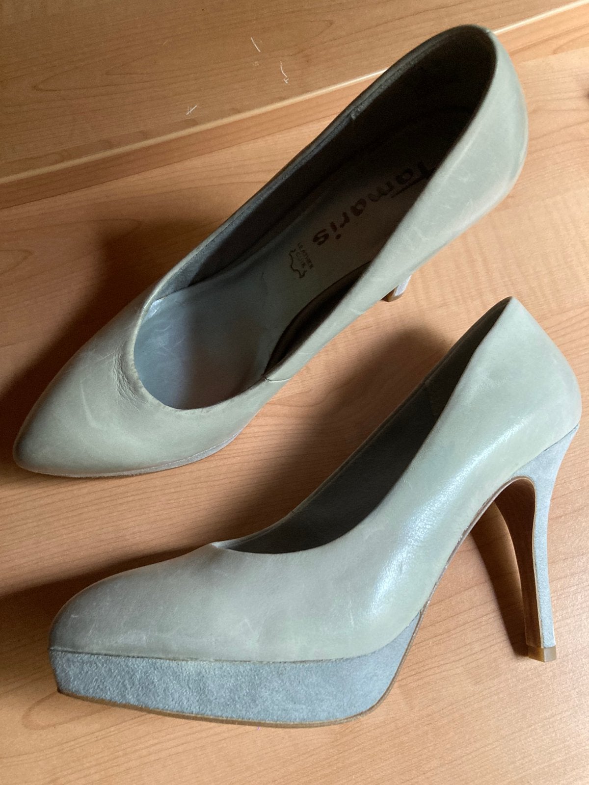 Talons hauts Tamaris 37, Gris, Escarpins, Comme neuf, Envoi