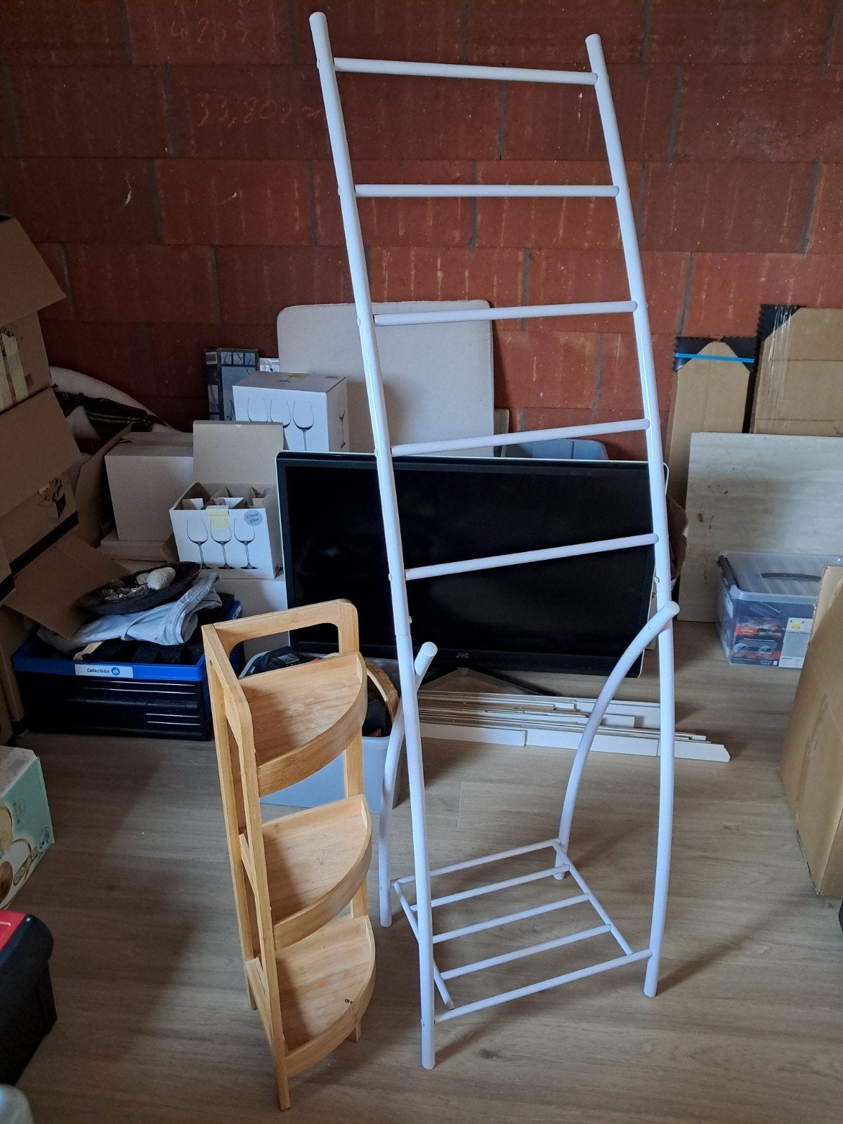 Handdoek droogrek + houten zeeprekje, Huis en Inrichting, Ophalen, Zo goed als nieuw, Badkamerrek
