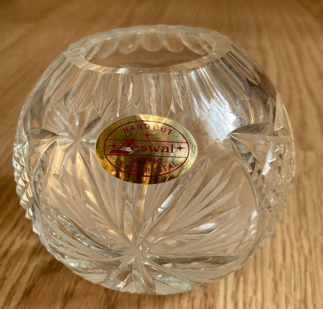 Vase en cristal au plomb Leswal 8 cm, Enlèvement ou Envoi