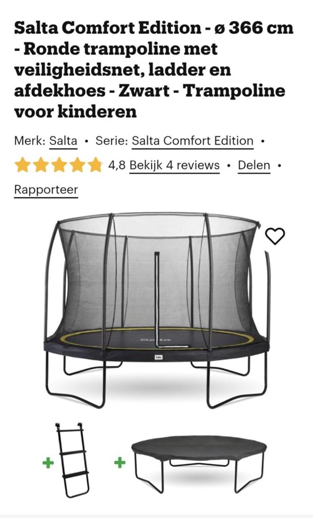 Grote salta trampoline, Kinderen en Baby's, Speelgoed | Buiten | Trampolines, Ophalen, Zo goed als nieuw
