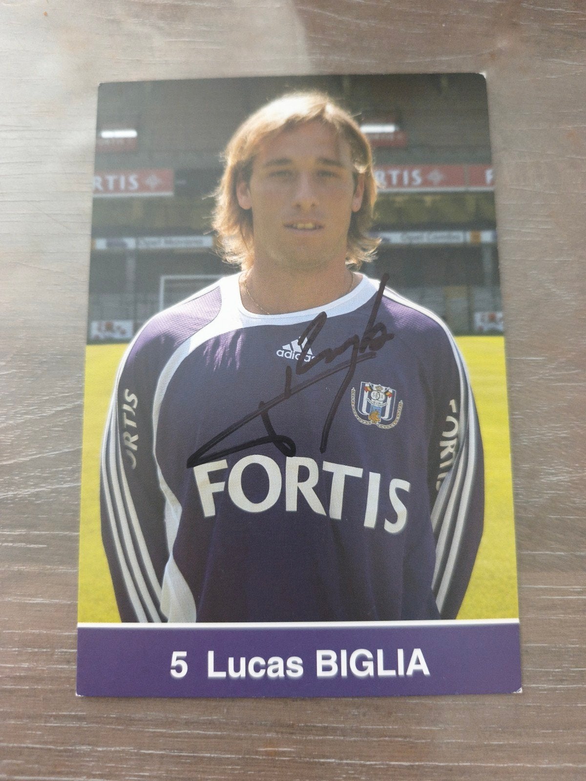 carte dédicacée RSC Anderlecht kaart RSCA Biglia, Collections, Enlèvement ou Envoi