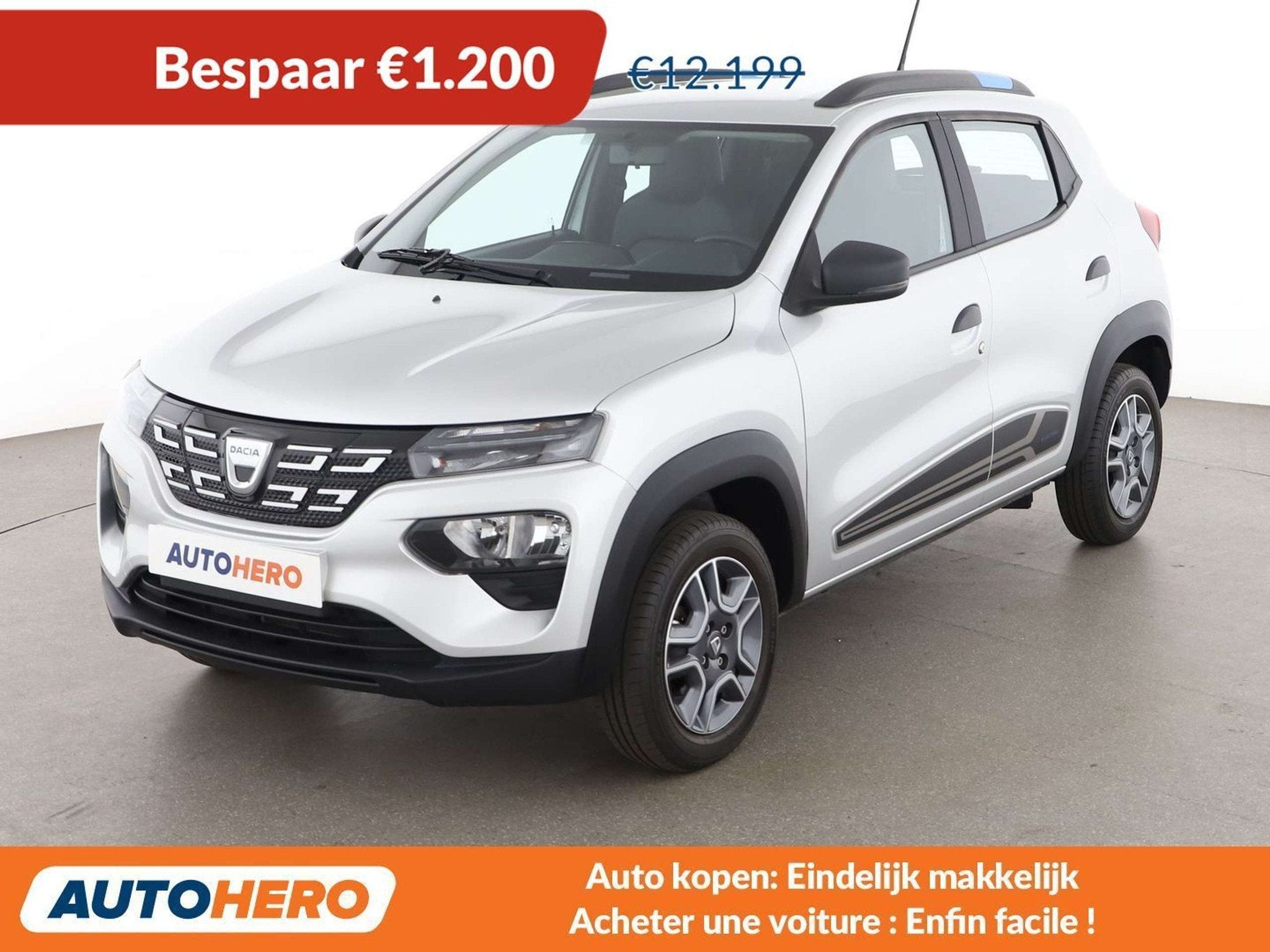Dacia Spring electric drive 33 kW Comfort (bj 2021), Auto's, 4 zetels, Gebruikt, Zwart, 1045 kg