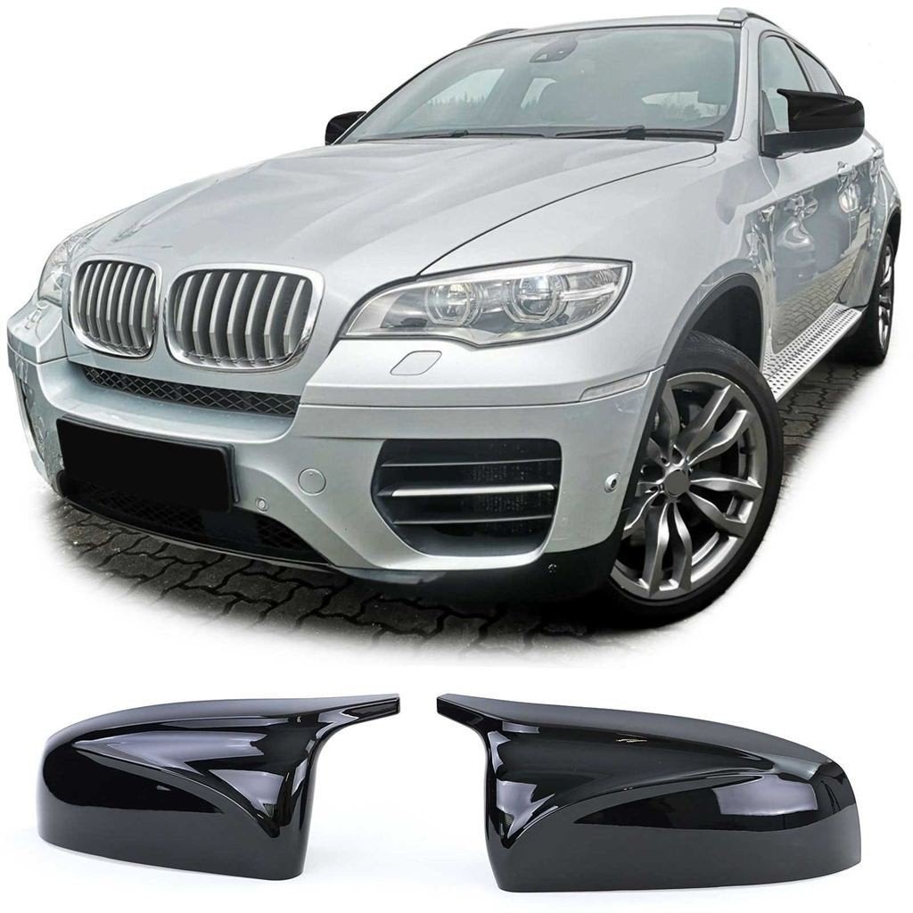 Spiegelkappen Voor Bmw X5 E70 X6 E71 M Look Glans Zwart, Verzenden