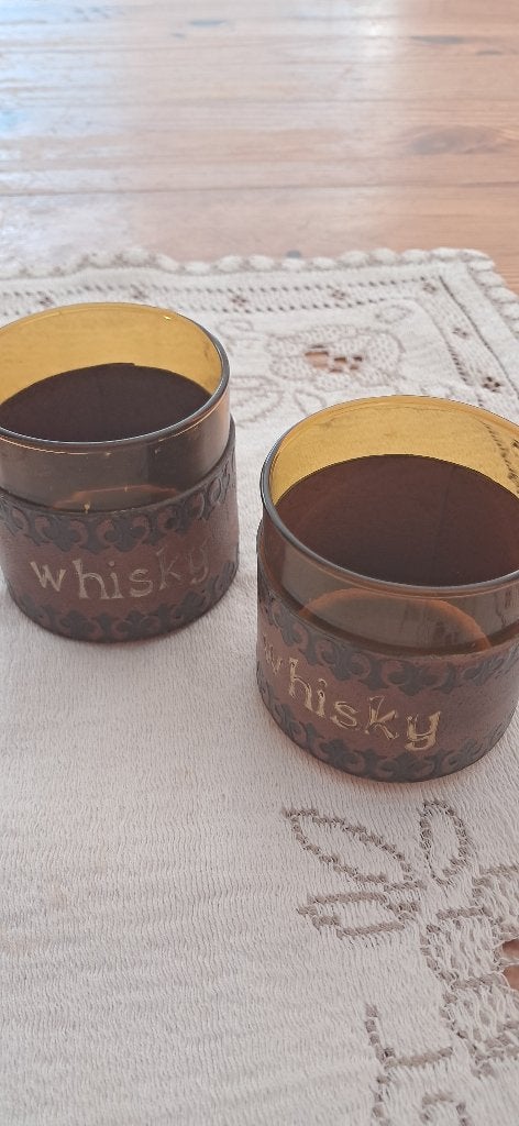 Glazen Whisky verzamelglas vintage. prijs voor 2, Ophalen, Nieuw, Overige typen