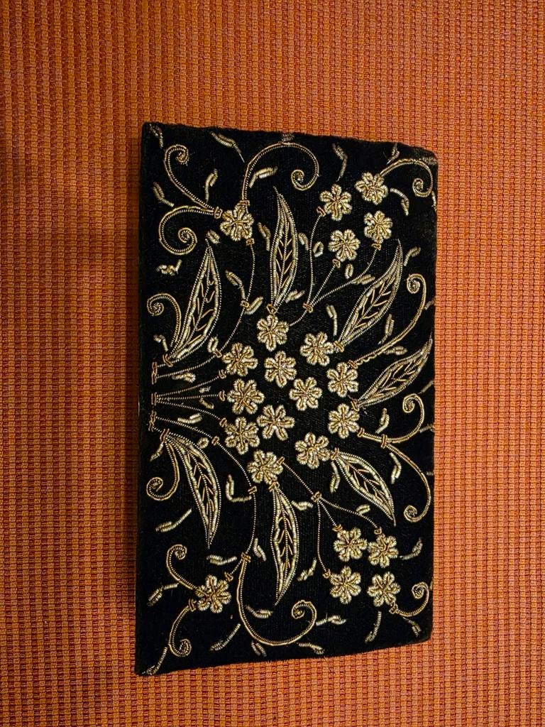 Pochette de soirée soie cousue et brodée à la main, Ophalen