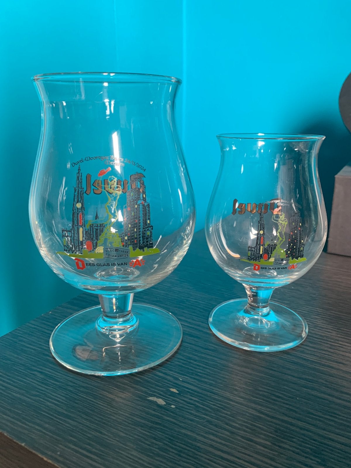 Duvelglazen Antwerpen, Ophalen of Verzenden, Zo goed als nieuw, Duvel