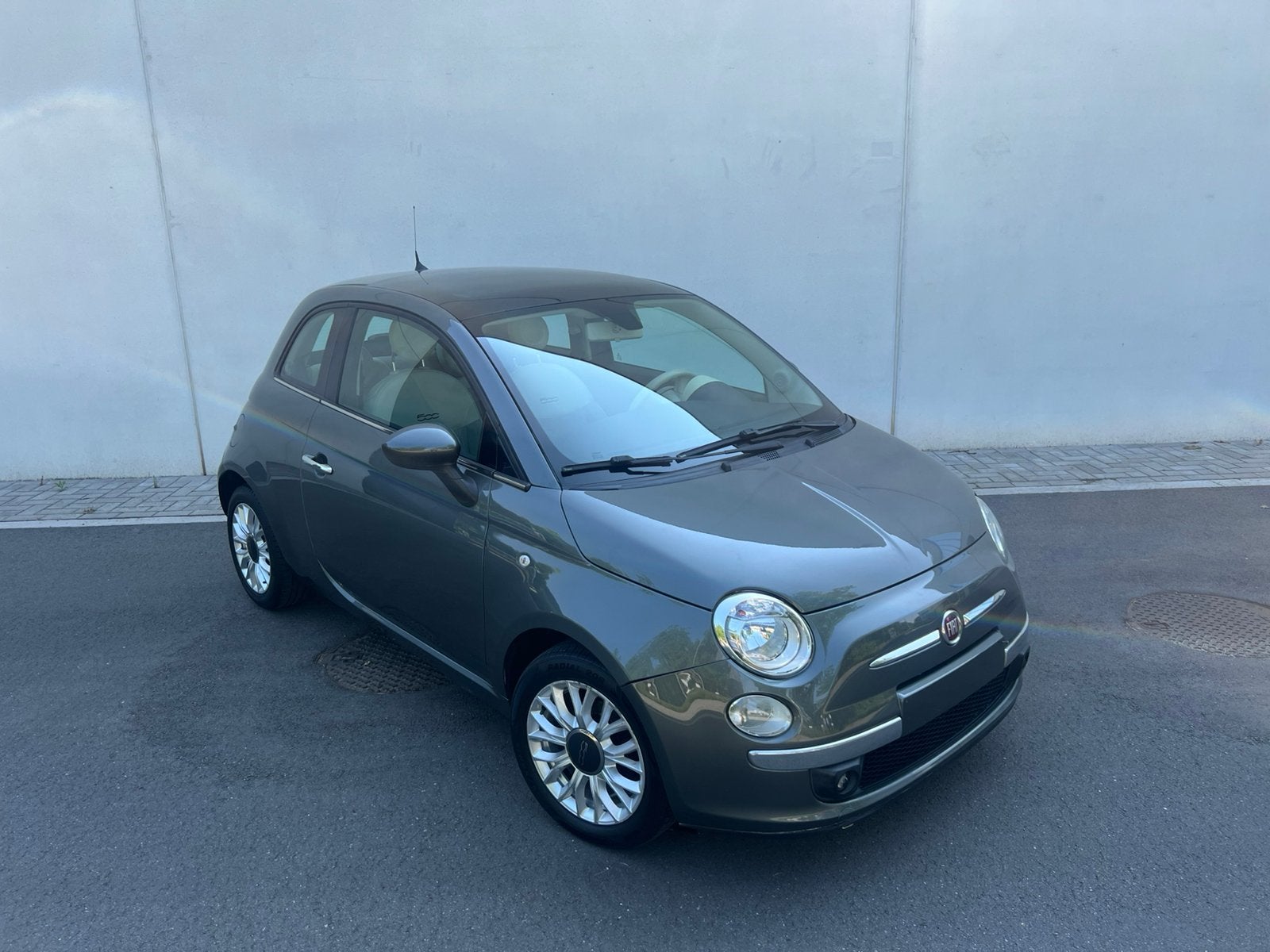 Fiat 500 63.000km Airco panoramisch dak, Auto's, Handgeschakeld, Particulier, Zilver of Grijs, Stadsauto