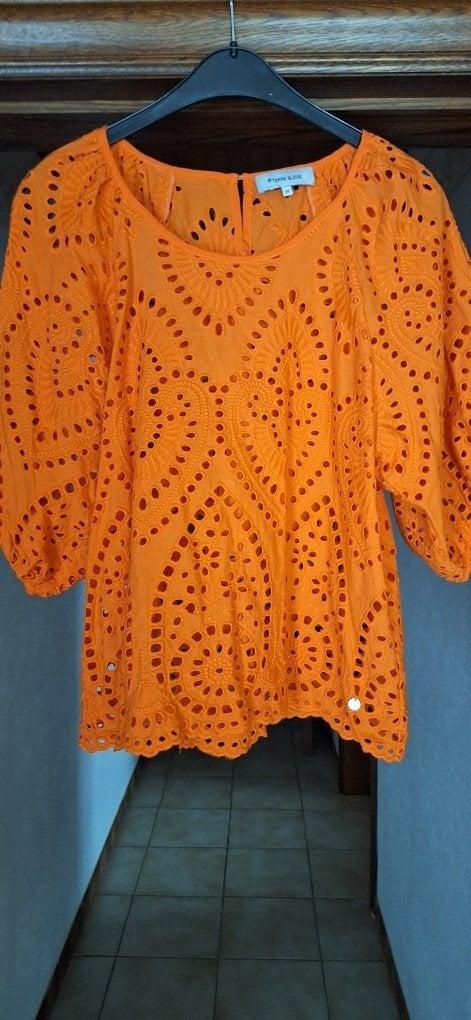 Terre Bleue blouse maat 38 - nieuw, Vêtements | Femmes, Blouses & Tuniques, Neuf, Taille 38/40 (M), Terre Bleue, Orange