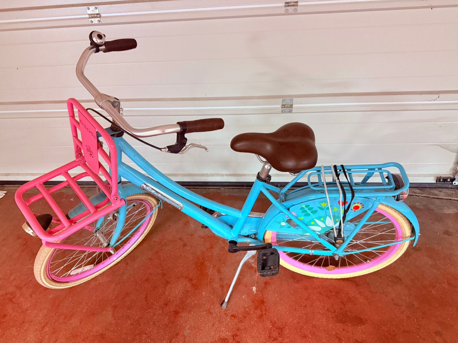 Popal Daily Dutch  Meisjesfiets 22 inch - Bloom Turquoise, Ophalen, Terugtraprem, 22 inch, Gebruikt