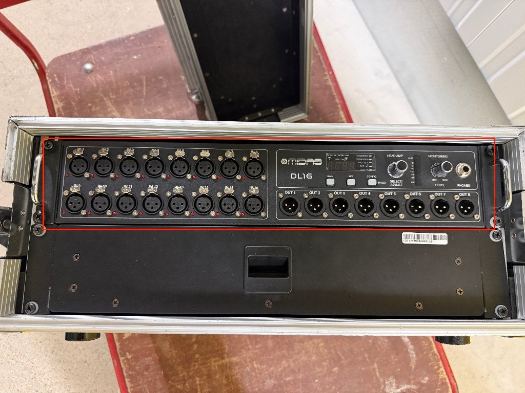 Midas DL16 Stagebox AES50, Audio, Tv en Foto, Professionele apparaten, Ophalen of Verzenden, Gebruikt, Audio