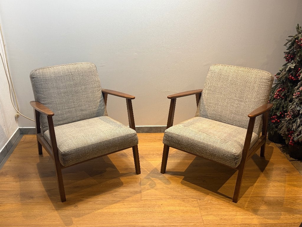 Set van 2 IKEA EKENÄSET fauteuils – Retro / Scandinavisch Mi, Ophalen, Gebruikt, Info@denekster.com, Weet ik niet