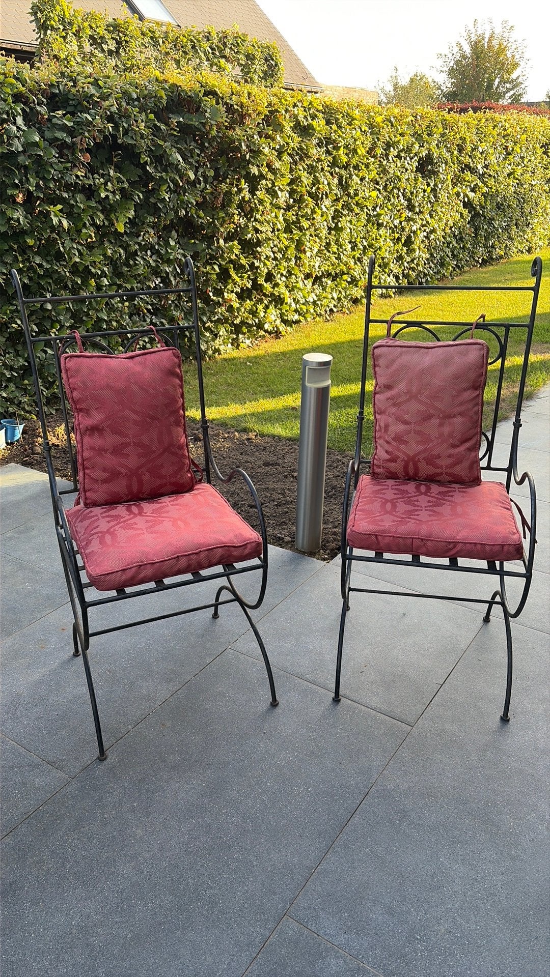 Chaise fer forgé noir, Jardin & Terrasse, Enlèvement, Utilisé, Autres matériaux