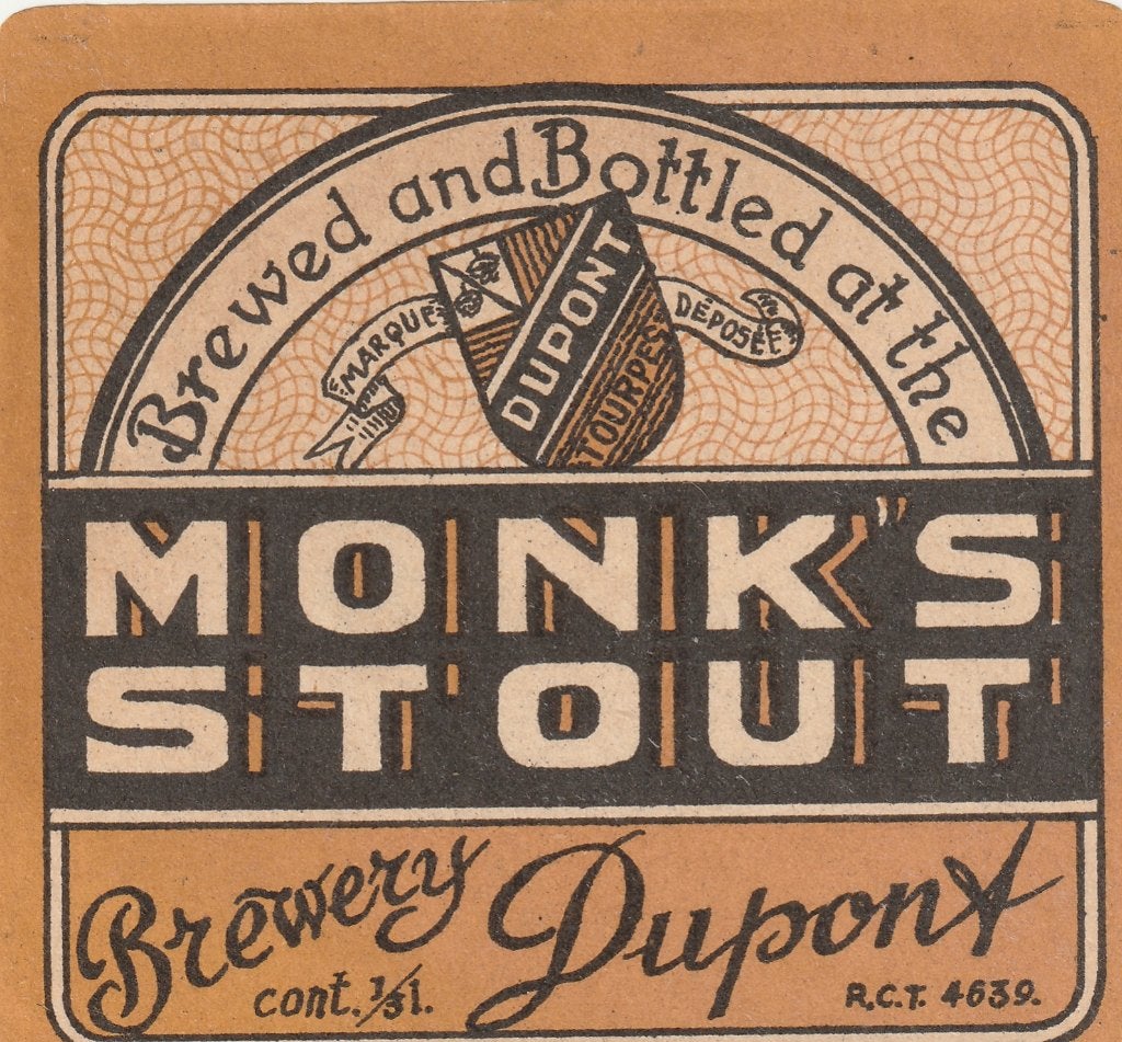 1 BIERETIKET BEERLABEL TOURPES - BRASSERIE DUPONT, Collections, Marques de bière, Envoi, Comme neuf, Autres types, Autres marques