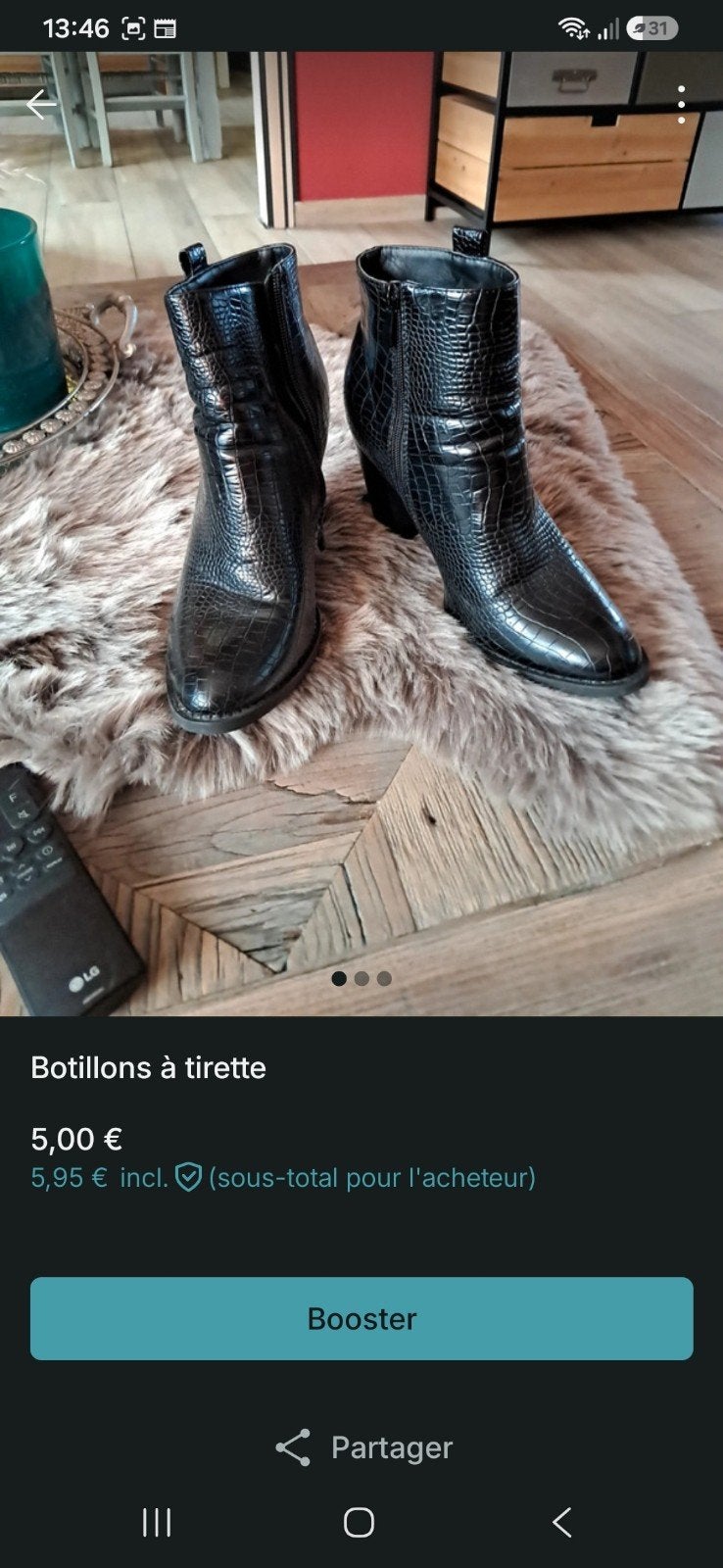 botillons simily, Enlèvement ou Envoi, Boots et Botinnes, Porté, Bleu