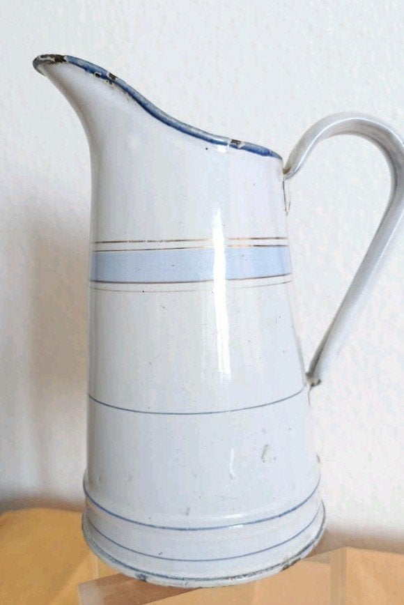Cruche émaillée hauteur 19cm, Ophalen of Verzenden