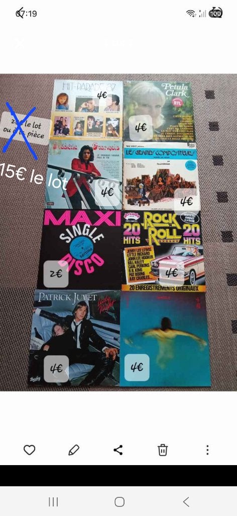 Lot de 7 vinyles 33 tours et 1 vinyles maxi 45 tours, Enlèvement, Comme neuf