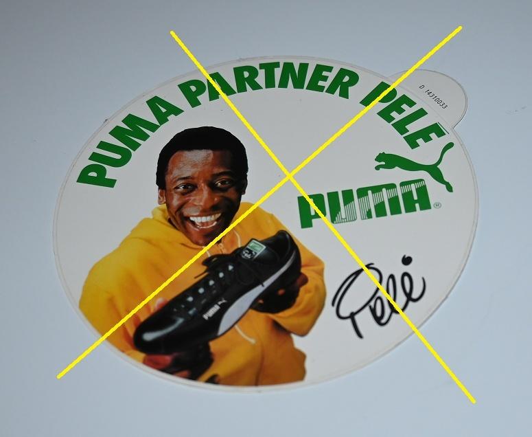 Puma Partner Pelé / Sticker 10 cm, Verzamelen, Verzenden, Nieuw, Poster, Plaatje of Sticker