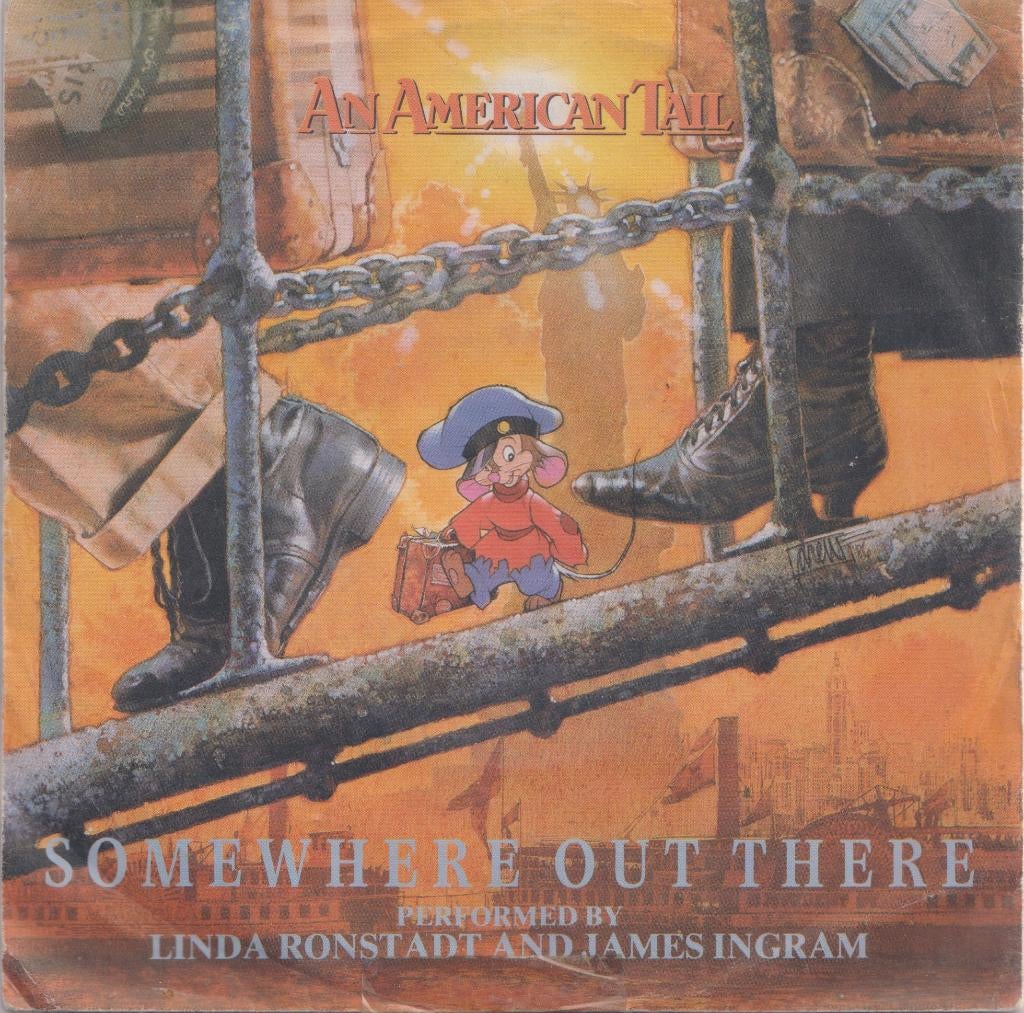 Linda Ronstadt & James Ingram – Somewhere out there - Single, CD & DVD, Vinyles Singles, Enlèvement ou Envoi, Single, Utilisé