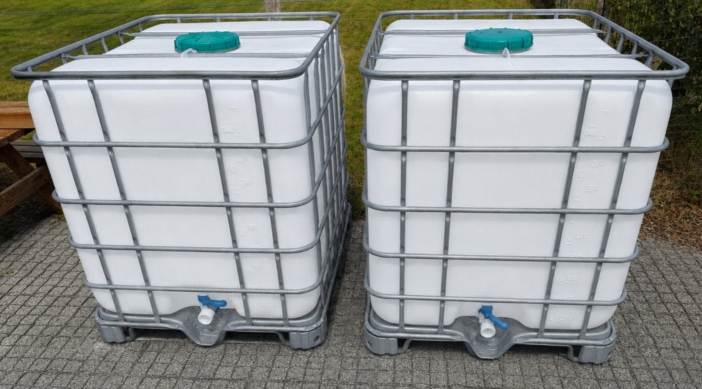 IBC-container 1000 liter – enkel drinkwater gebruikt, Ophalen, Gebruikt, Met kraantje, 150 liter of meer