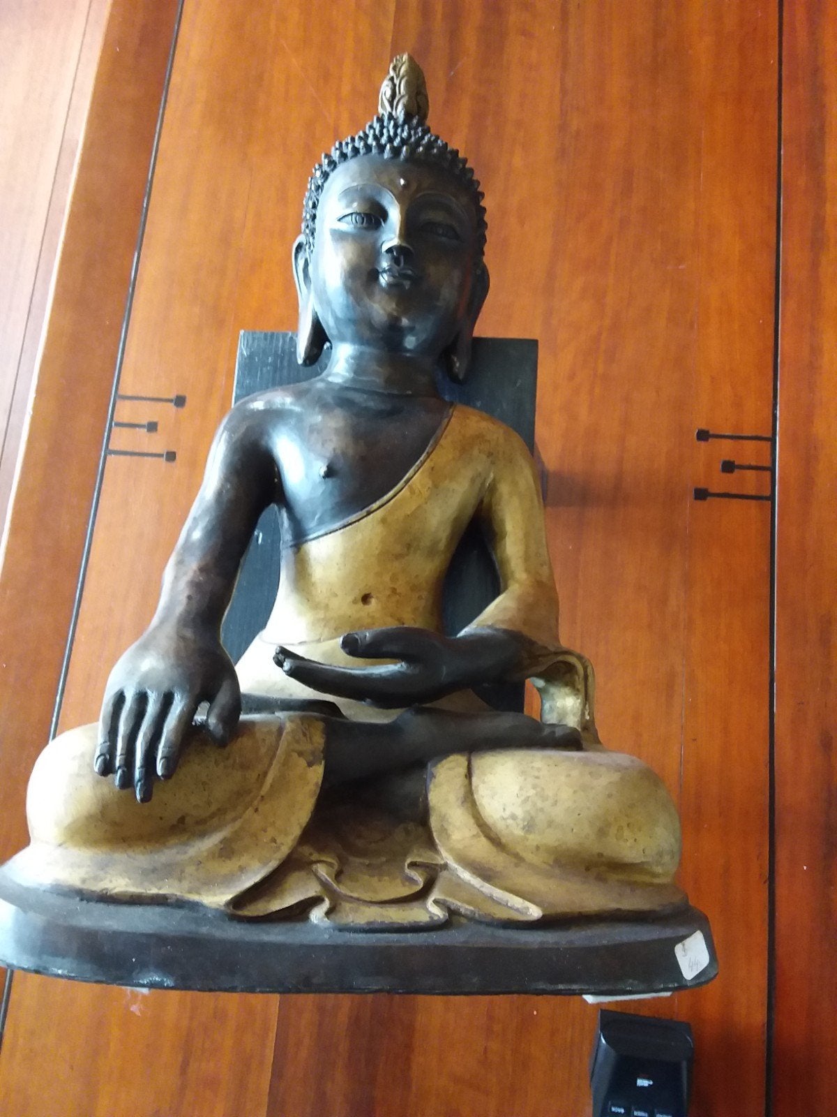 bronzen antieke boeddha, Antiek en Kunst, Ophalen, Brons