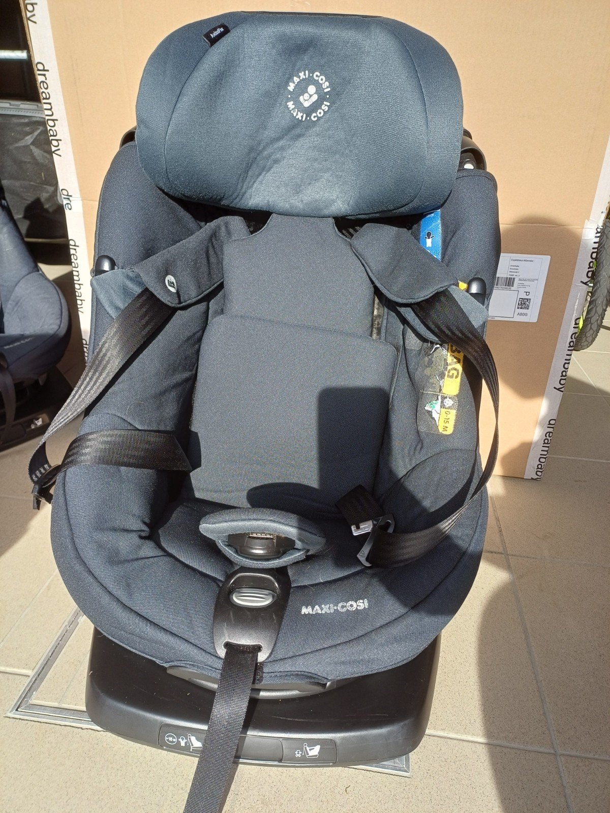 Maxi Cosi AxissFix donker grijs, Ophalen, Gebruikt, 9 t/m 18 kg, Verstelbare rugleuning