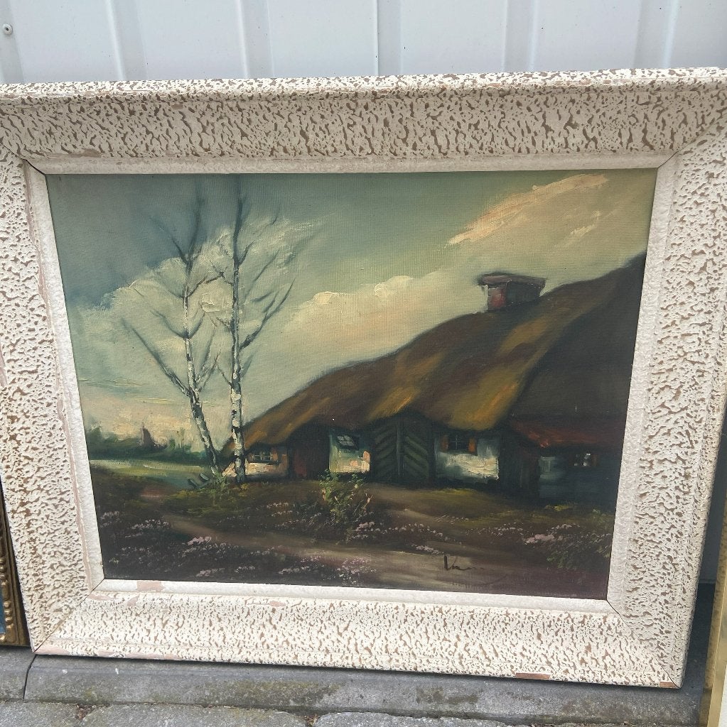 Schilderij oude Kempische hoeve, Ophalen, Klassiek, Handgeschilderd, Landschap