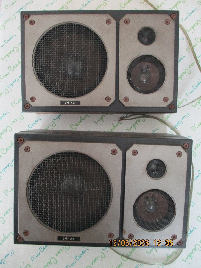 Een paar 3-weg opbouw luidsprekers "Pré-vox" voor oldtimer, Auto diversen, Autospeakers, Ophalen, Gebruikt
