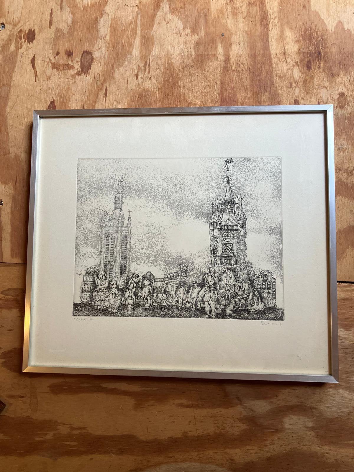 Schilderij Kortrijk, Antiek en Kunst, Ophalen, Schilderij