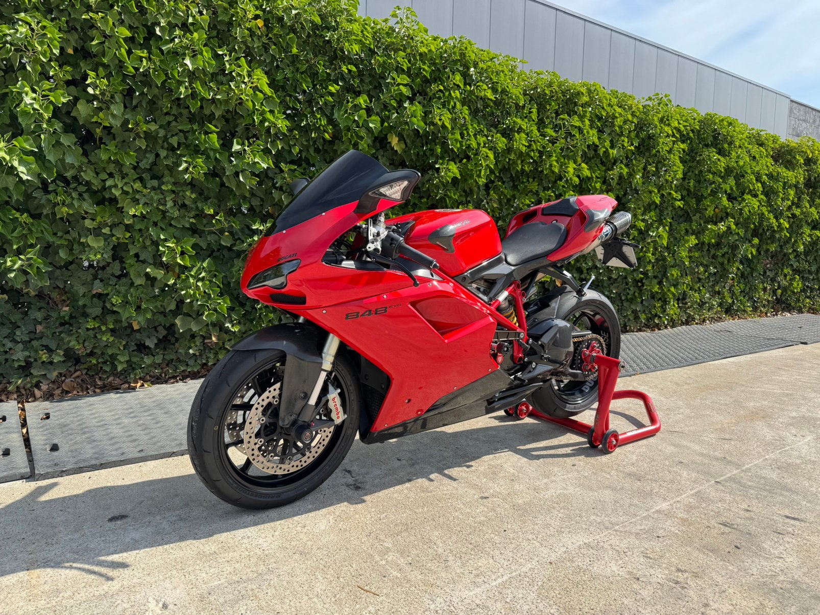 Ducati 848 Evo, Sportuitlaat, 2 cilinders, Nieuw, Super Sport