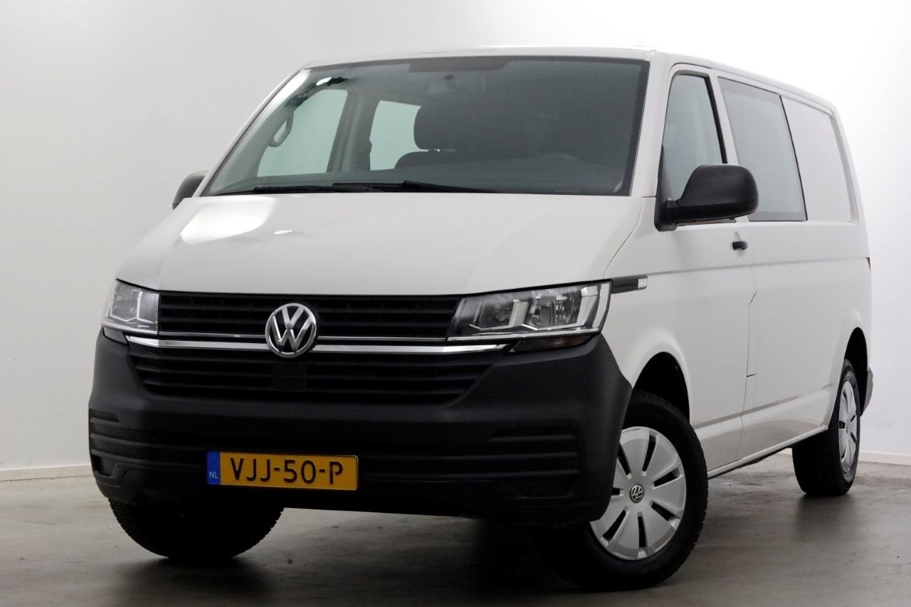 Volkswagen Transporter T6.1 2.0 TDI 150pk Lang D.C. Airco/Ac, Auto's, 207 g/km, Electronic Stability Program (ESP), Wit, Bedrijf