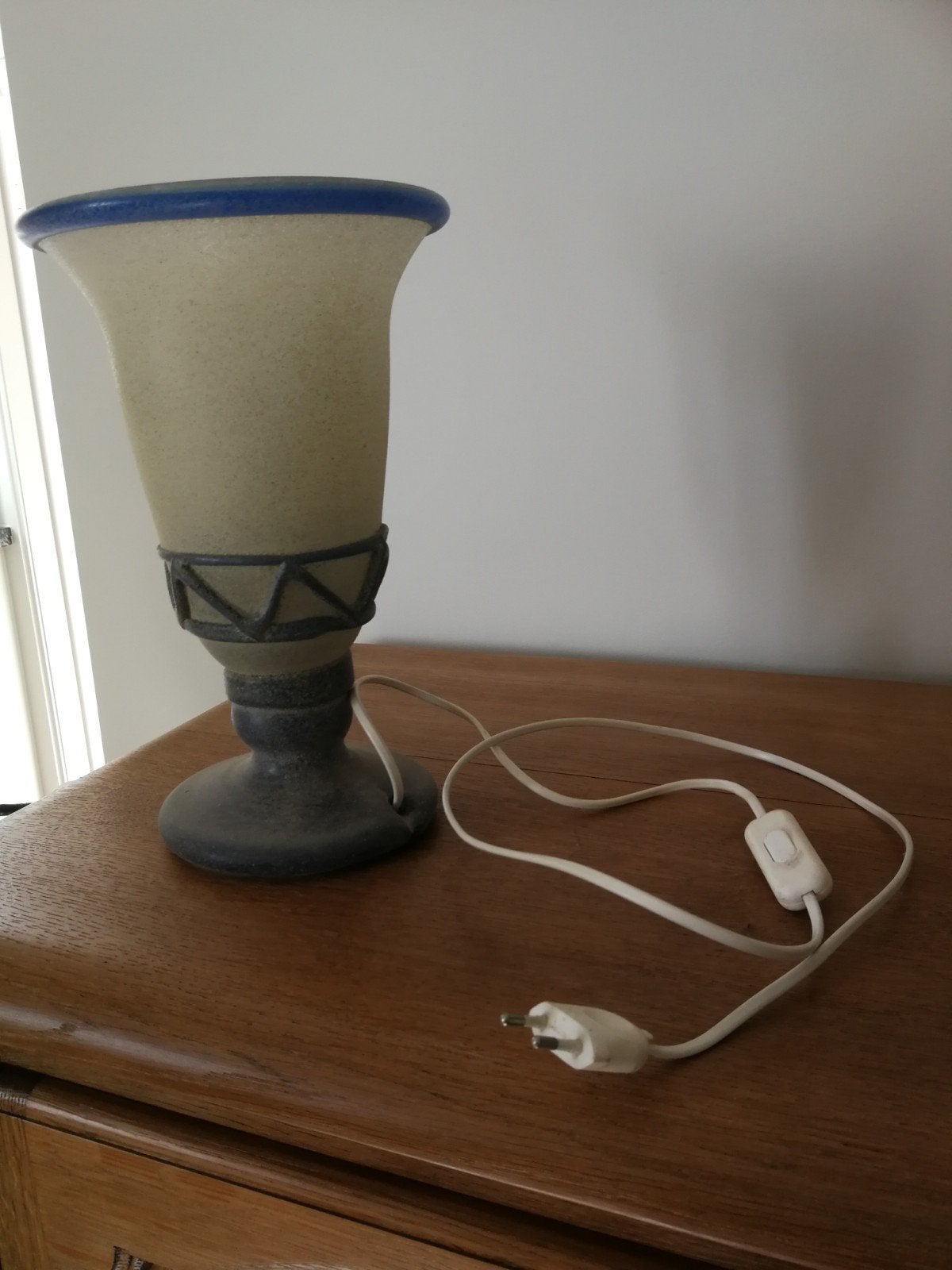 Vintage tafellamp, Ophalen, Glas