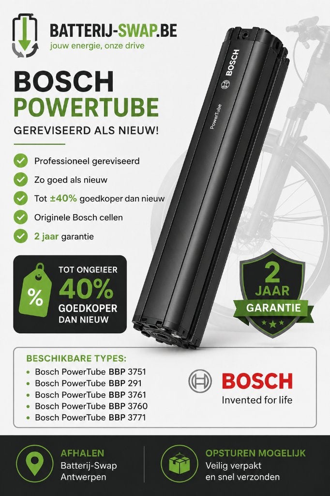 Bosch PowerTube accu’s – gereviseerd als nieuw | 2 jaar gar, Enlèvement ou Envoi, Comme neuf
