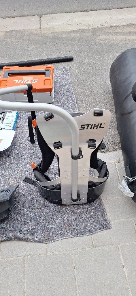 Stihl rts rugdraagsysteem, Enlèvement, Utilisé