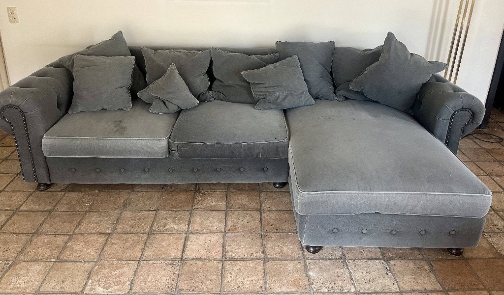 zetel, Huis en Inrichting, Ophalen, Gebruikt, 100 tot 125 cm, Hoekbank
