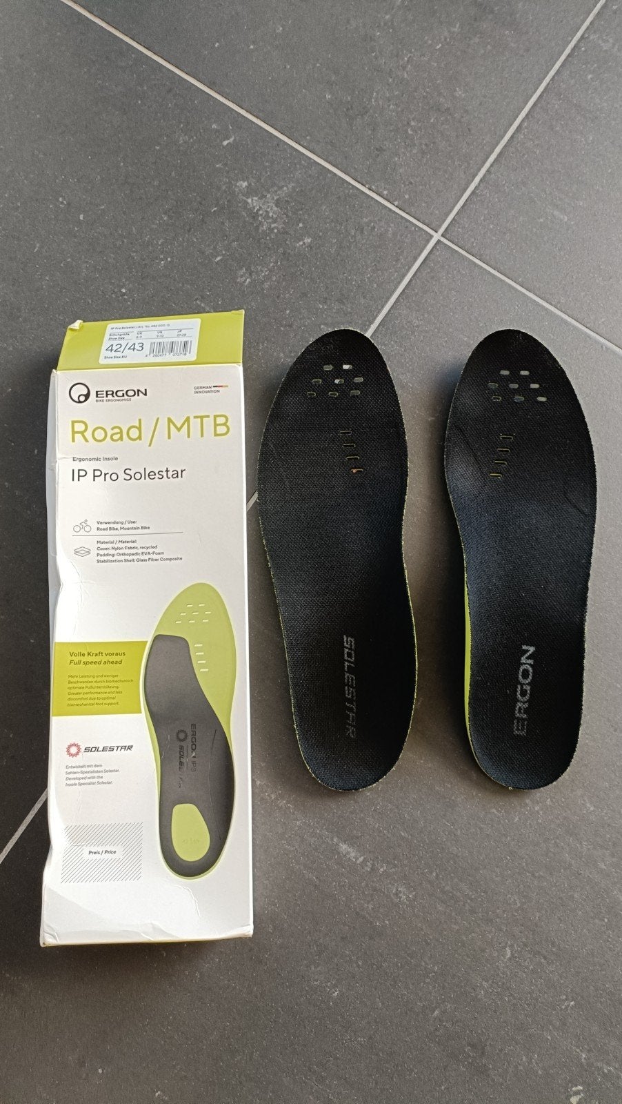 ERGON IP Pro Solestar binnenzool 42/43, Fietsen en Brommers, Ophalen of Verzenden