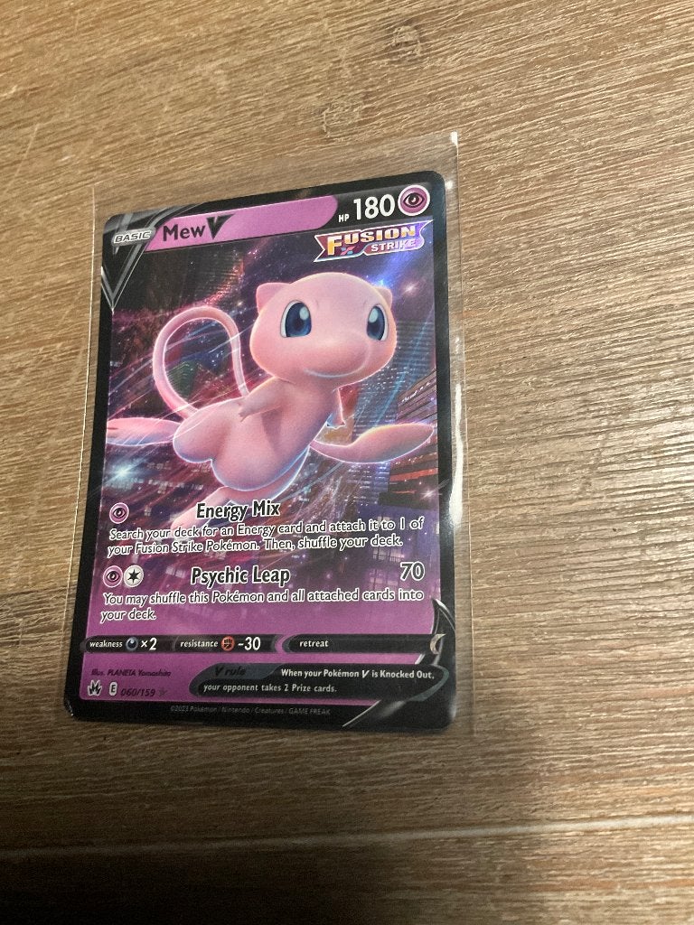 Pokemon TCG- Mew V 60/159, Ophalen, Zo goed als nieuw, Losse kaart, Foil