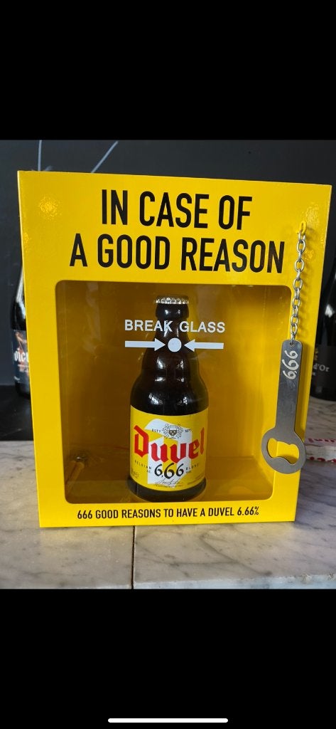 Brandkast Duvel 666, Verzamelen, Biermerken, Verzenden, Nieuw, Overige typen, Duvel