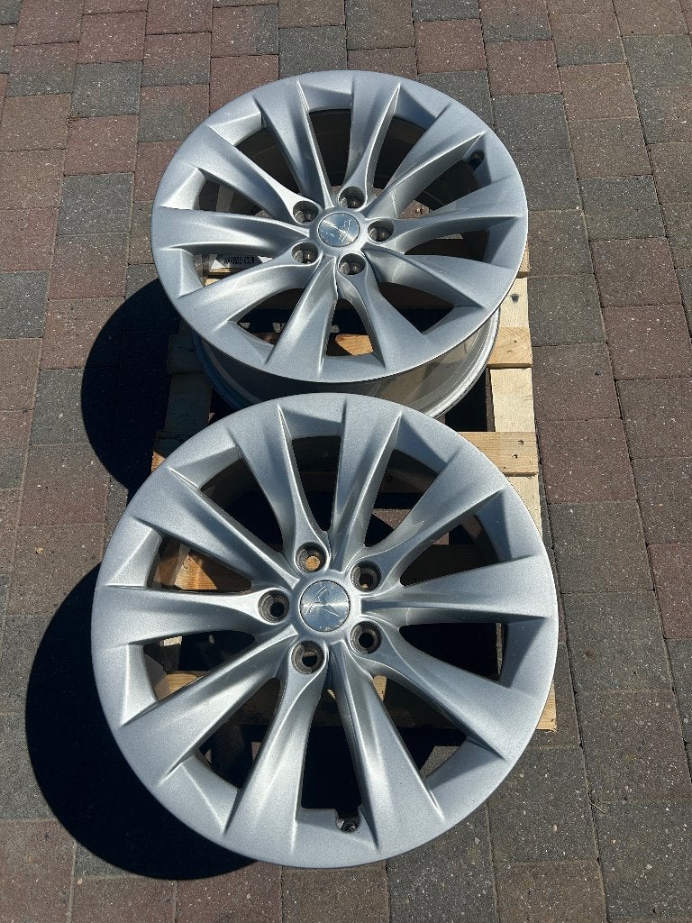 2 originele lichtmetalen velgen Tesla Model S, Enlèvement, 19 pouces, Véhicule de tourisme, Jante(s)