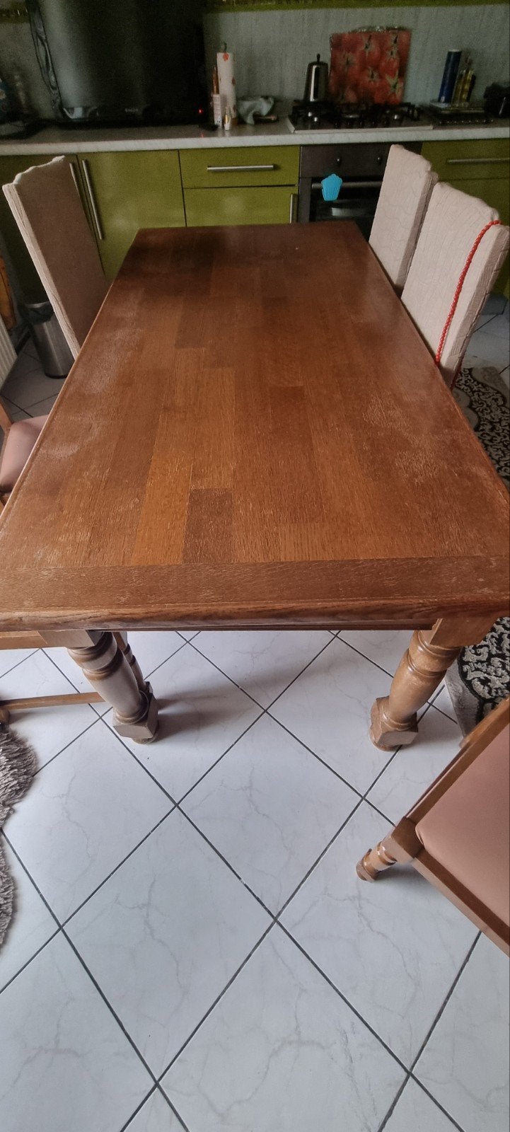 table + 6 chaises en bois, Enlèvement