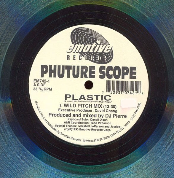 Phuture Scope - Plastic / Hands Of Time, Ophalen of Verzenden, Zo goed als nieuw, 12 inch, House