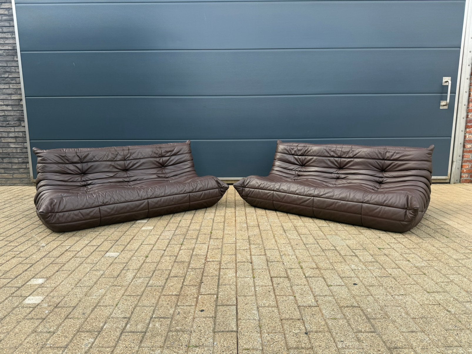 100% authentieke Ligne Roset Togo 2x 3zit in Chocolade leder, Huis en Inrichting, Zetels | Voetbanken en poefs, Ophalen of Verzenden