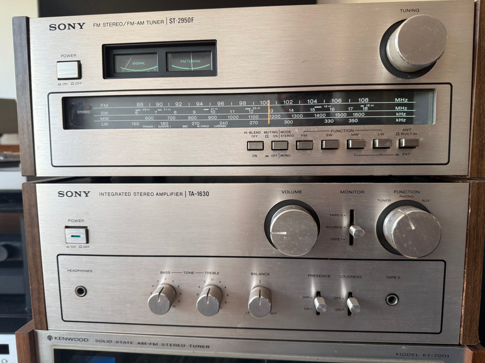 Sony TA-1630 en ST-2950, Audio, Tv en Foto, Ophalen of Verzenden, Zo goed als nieuw, Sony