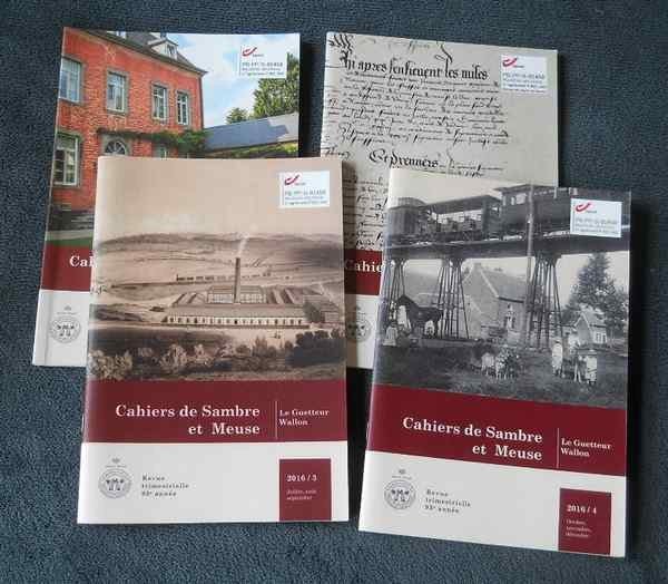 Lot de 4 Numéros des Cahiers de Sambre et Meuse (année 2016), Enlèvement ou Envoi, Utilisé