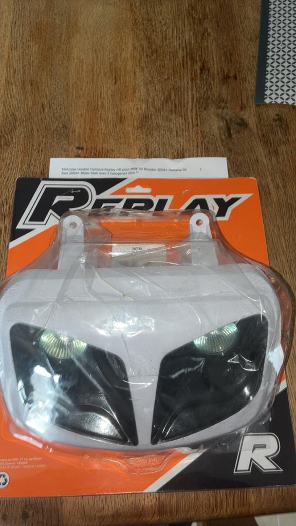Replay RR8 Double Optique MBK Booster jamais monter, Enlèvement ou Envoi, Neuf, Phare, Yamaha