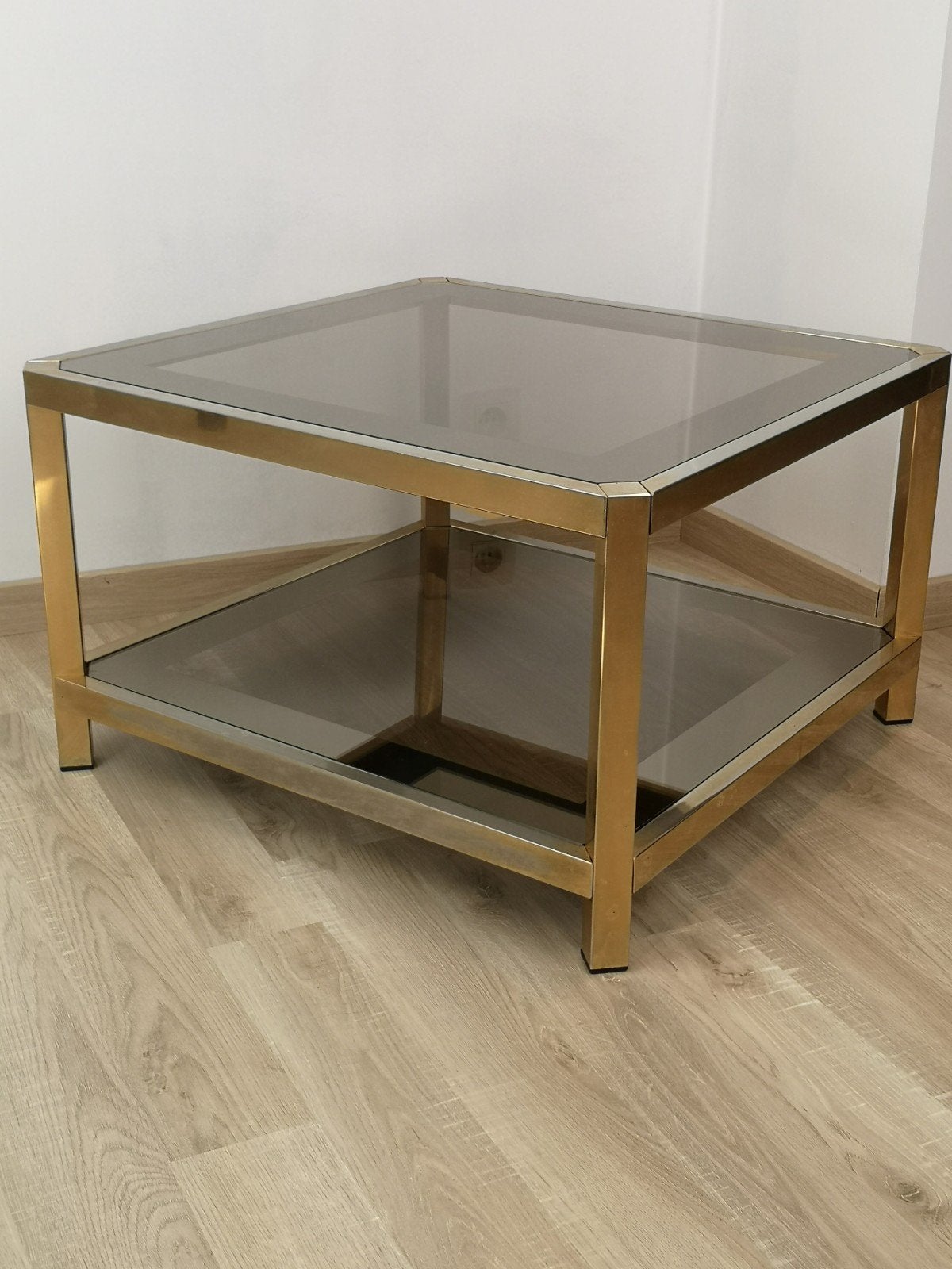 Mid-century Modern salontafel, Verre, 50 à 100 cm, Carré, Enlèvement