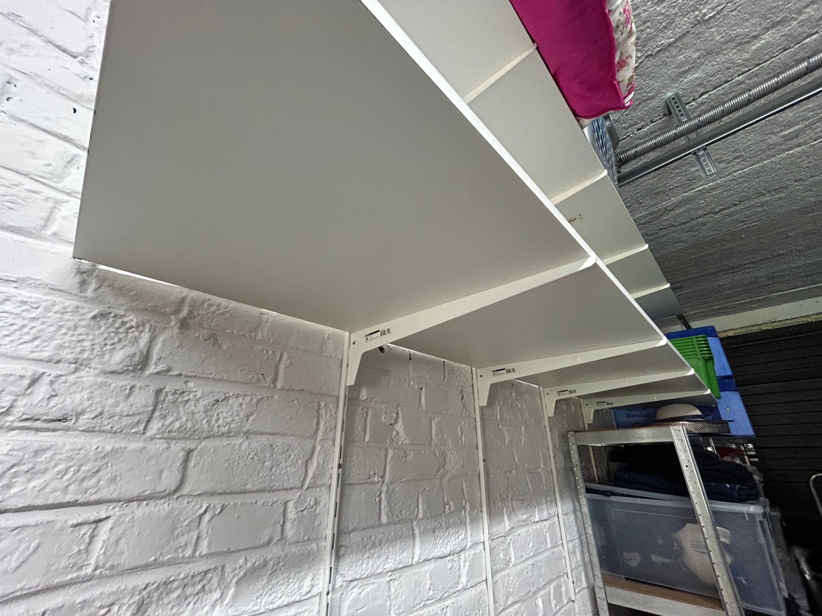 9 étagères et supports 250 x 50 x 18, Enlèvement, Utilisé